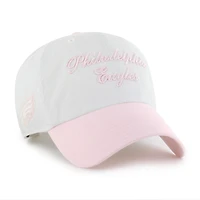 Women's '47  White Philadelphia Eagles Gelato Two-Tone Clean Up Adjustable Hat