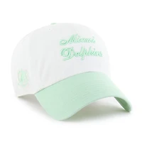 Women's '47  White Miami Dolphins Gelato Two-Tone Clean Up Adjustable Hat