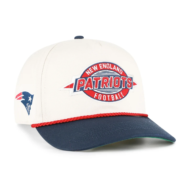 Men's '47  Natural New England Patriots Frame Out Two Tone Hitch Adjustable Hat