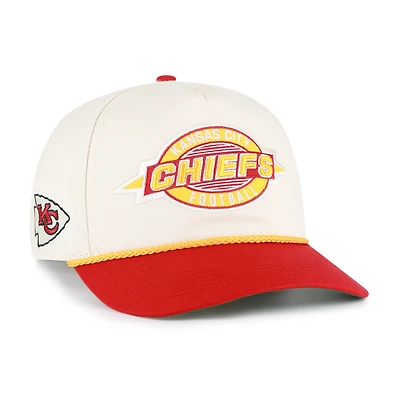 Men's '47  Natural Kansas City Chiefs Frame Out Two Tone Hitch Adjustable Hat