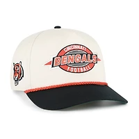 Men's '47  Natural Cincinnati Bengals Frame Out Two Tone Hitch Adjustable Hat