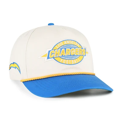 Men's '47  Natural Los Angeles Chargers Frame Out Two Tone Hitch Adjustable Hat