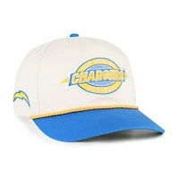 Men's '47  Natural Los Angeles Chargers Frame Out Two Tone Hitch Adjustable Hat