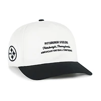 Men's '47  White Pittsburgh Steelers Contemporary Two-Tone Hitch Adjustable Hat