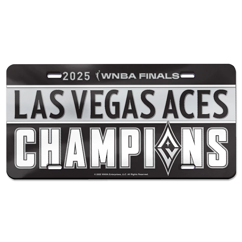 WinCraft Las Vegas Aces 2025 WNBA Finals Champions Laser Cut Acrylic License Plate