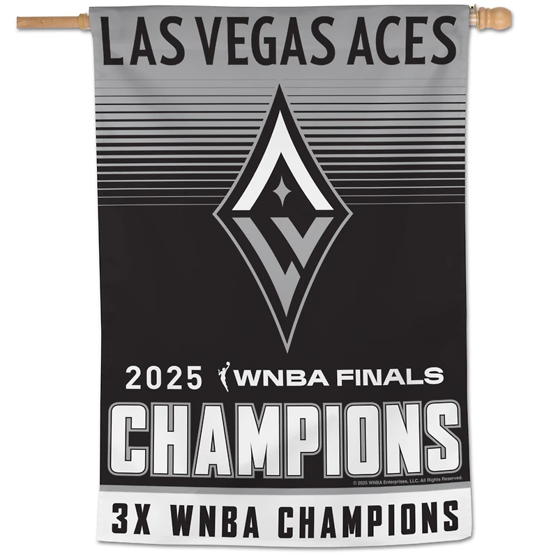 WinCraft Las Vegas Aces 2025 WNBA Finals Champions 28" x 40" Single-Sided Vertical Banner
