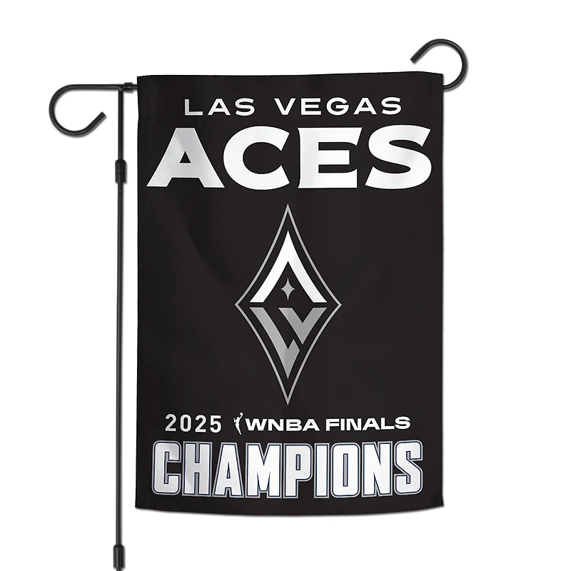 WinCraft Las Vegas Aces 2025 WNBA Finals Champions 12" x 18" Double-Sided Garden Flag
