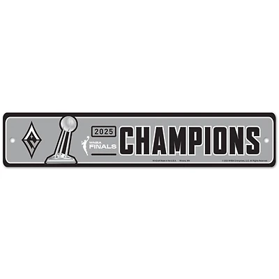 WinCraft Las Vegas Aces 2025 WNBA Finals Champions 3.75" x 19" Street Sign