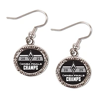 WinCraft Las Vegas Aces 2025 WNBA Finals Champions Logo Dangle Earrings