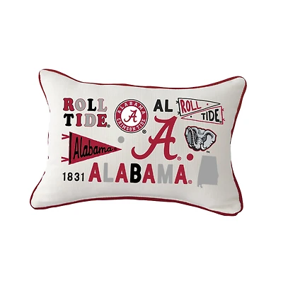 Little Birdie  Alabama Crimson Tide Rectangular Piped Pillow