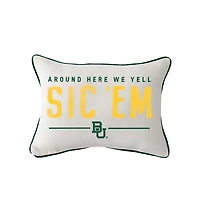Little Birdie Baylor Bears Rectangular Piped Pillow