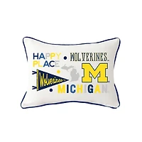 Little Birdie Michigan Wolverines Rectangular Piped Pillow