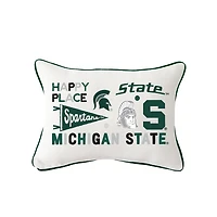 Little Birdie Michigan State Spartans Rectangular Piped Pillow