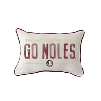 Little Birdie Florida State Seminoles Rectangular Piped Pillow