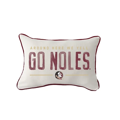 Little Birdie Florida State Seminoles Rectangular Piped Pillow