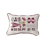 Little Birdie Mississippi State Bulldogs Rectangular Piped Pillow