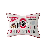 Little Birdie Ohio State Buckeyes Rectangular Piped Pillow