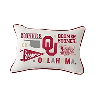 Little Birdie Oklahoma Sooners Rectangular Piped Pillow