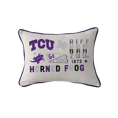 Little Birdie TCU Horned Frogs Rectangular Piped Pillow