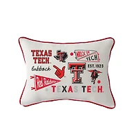 Little Birdie Texas Tech Red Raiders Rectangular Piped Pillow