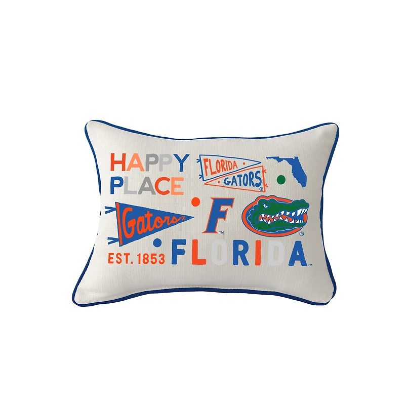 Little Birdie Florida Gators Rectangular Piped Pillow