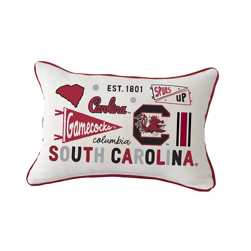 Little Birdie South Carolina Gamecocks Rectangular Piped Pillow