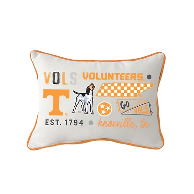 Little Birdie Tennessee Volunteers Rectangular Piped Pillow