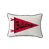 Little Birdie Georgia Bulldogs Rectangular Piped Pillow