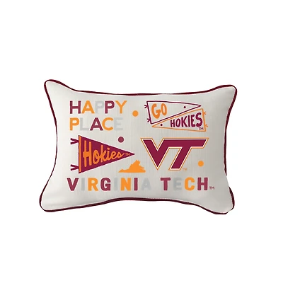 Little Birdie Virginia Tech Hokies Rectangular Piped Pillow