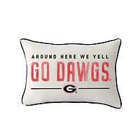 Little Birdie Georgia Bulldogs Rectangular Piped Pillow