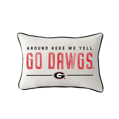 Little Birdie Georgia Bulldogs Rectangular Piped Pillow