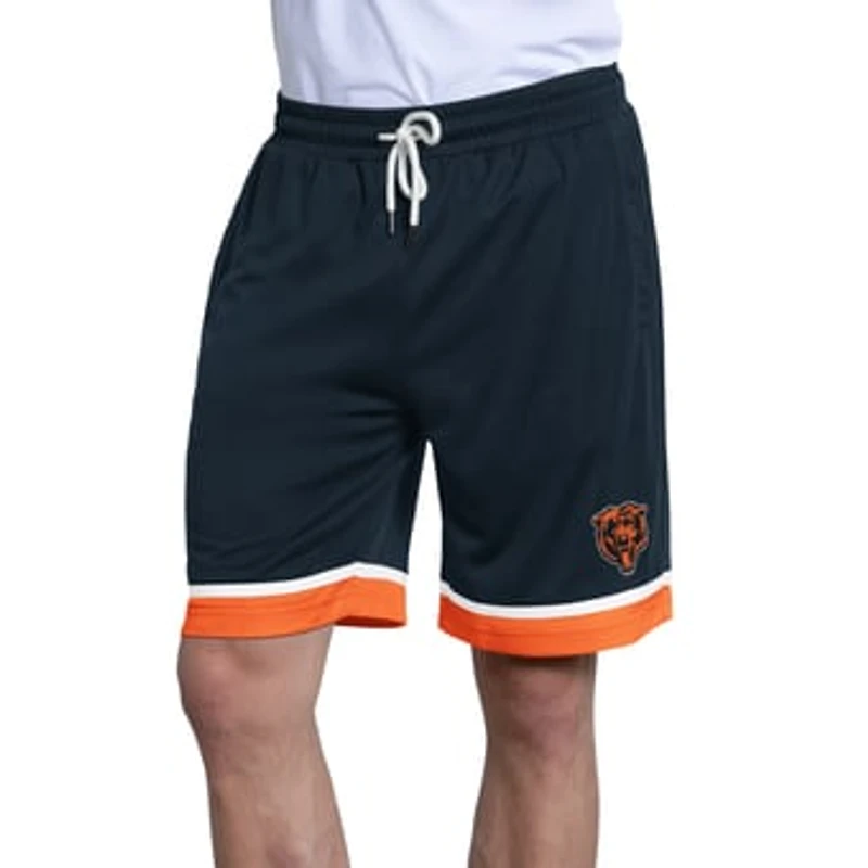 Men's Starter  Navy Chicago Bears Power Play Mesh Shorts