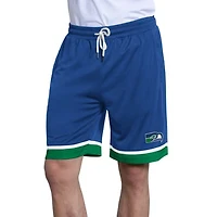 Men's Starter  Royal Seattle Seahawks Throwback Power Play Mesh Shorts
