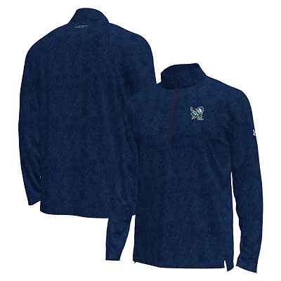 Men's Under Armour Navy Notre Dame Fighting Irish Hockey Leprechaun Tech Quarter-Zip Top
