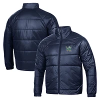 Men's Under Armour Navy Notre Dame Fighting Irish Hockey Leprechaun Storm Insulated Full-Zip Jacket