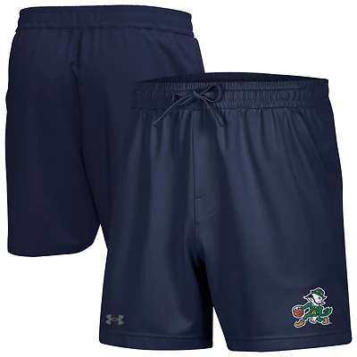 Men's Under Armour Navy Notre Dame Fighting Irish Basketball Leprechaun Motion Shorts
