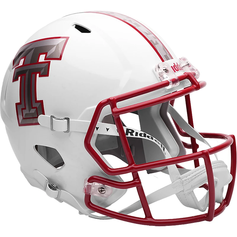 Texas Tech Red Raiders Riddell White GalvanICED Speed Full-Size Replica Football Helmet
