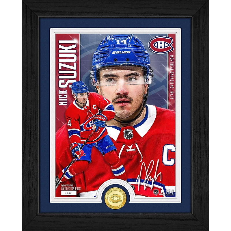 Highland Mint Nick Suzuki Montreal Canadiens Bronze Coin Photo Mint