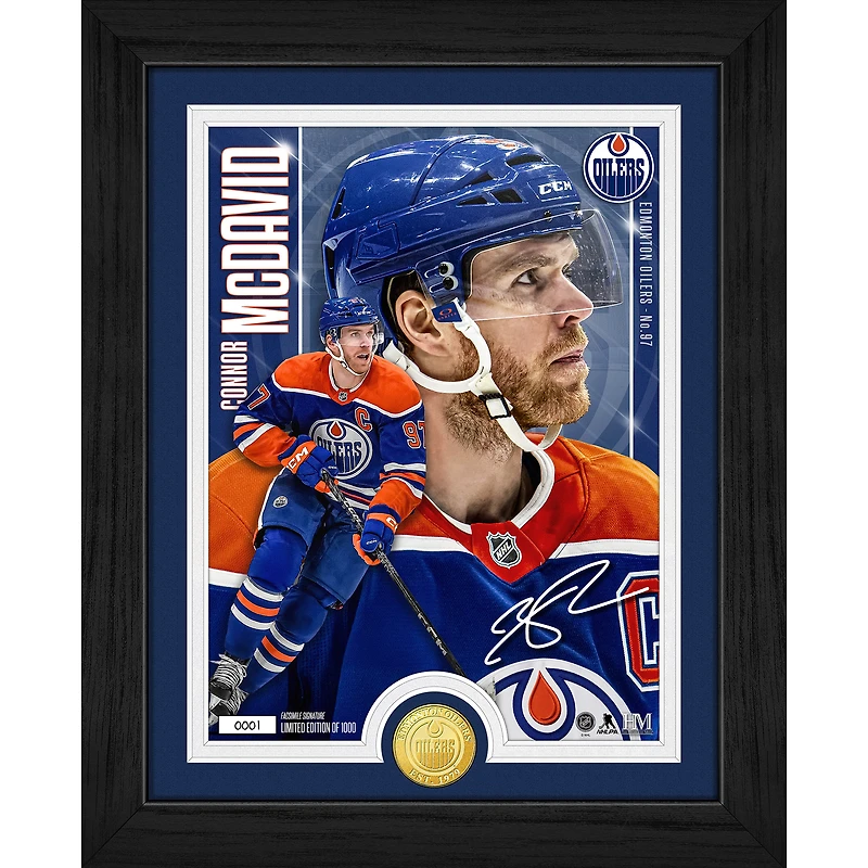 Highland Mint Connor McDavid Edmonton Oilers Bronze Coin Photo Mint
