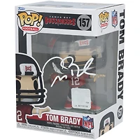 Tom Brady Tampa Bay Buccaneers Autographed Funko Pop! Red Jersey #157 Figurine