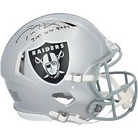 Tom Brady Las Vegas Raiders Autographed Riddell Speed Authentic Helmet with "Just Win Baby" Inscription