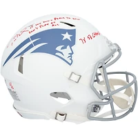 Tom Brady New England Patriots Autographed Riddell Rivalry Speed Authentic Helmet with Multiple Inscriptions - Limited Edition #1/1