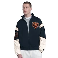 Men's Starter  Navy Chicago Bears The Gust Full-Zip Hooded Jacket