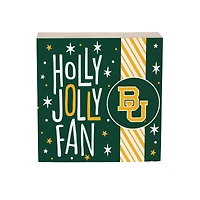 Baylor Bears 6" Holiday Wood Plock Shelf Sign