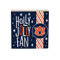 Auburn Tigers 6" Holiday Wood Plock Shelf Sign