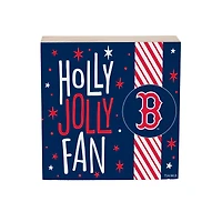 Boston Red Sox 6" Holiday Wood Plock Shelf Sign