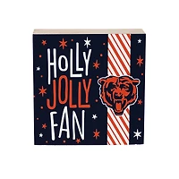 Chicago Bears 6" Holiday Wood Plock Shelf Sign