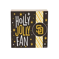 San Diego Padres 6" Holiday Wood Plock Shelf Sign