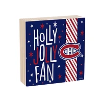 Montreal Canadiens 6" Holiday Wood Plock Shelf Sign