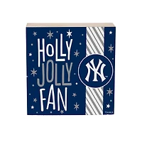 New York Yankees 6" Holiday Wood Plock Shelf Sign
